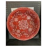 19 ' MELAMINE RED PLASTIC SERVING TRAY