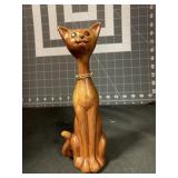 VINTAGE 7.5 ' CAT WITH JEWELED EYES