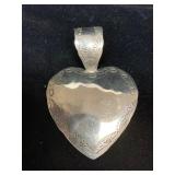 STERLING SILVER HEART PENDANT - 24.7 GRAMS