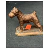 2.5 ' VINTAGE METAL AIREDALE FIGURINE