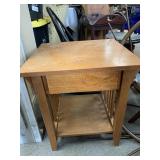 MISSION OAK STYLE SIDE TABLE W/ DRAWER - MISSING