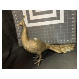 VINTAGE 15 X 11 ' BRASS PEACOCK