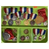 LARGE LOT OF SWIMMING MEDALS