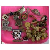 LOT OF MILITARY AND LAW ENFORCEMENT PINS &