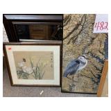 3 PCS OF DECORATIVE ART AND WALL MIRROR