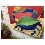 CONTEMPORARY CRAB PAINTING ON CANVAS - 20 X 16 '