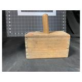 VINTAGE DOVE TAIL WOOD BUTTER MOLD
