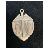 STERLING SILVER CATHOLIC DEVOTIONAL MEDAL - 6.6