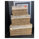3 STACKING STORAGE BASKETS - 7 ' TO 10 '