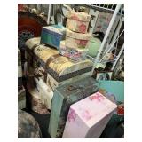 9 ASSORTED PRESSED PAPER CONTAINERS