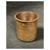 VINTAGE COPPER JUST A THIMBLE FULL JIGGER