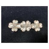 VINTAGE LANG STERLING SILVER DOGWOOD BLOSSOM PIN