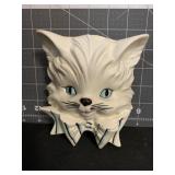 5.5 ' VINTAGE LEFTON CERAMIC CAT WALL POCKET
