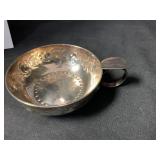 3.5 ' HAND CHASED ENGLISH SILVER PLATE TASTEVIN