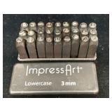 IMPRESS ART LOWER CASE 3MM METAL STAMPS