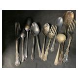 LOT OF ANTIQUE SILVER PLATE FLATWARE