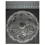 12 ' CRYSTAL HOFBAUER BYRDES CAKE PLATE