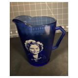 4.5 ' VINTAGE COBALT BLUE SHIRLEY TEMPLE GLASS