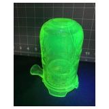 5.25 ' URANIUM VASELINE GLASS FAIRY LAMP
