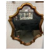 GILDED GOLD FRAMED MIRROR - 25 X 31 '