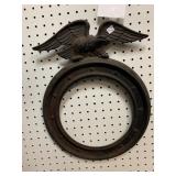 ROUND CAST IRON EAGLE FRAME - 13 X 17.5 '