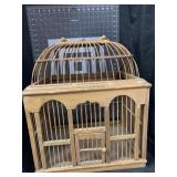 DECORATIVE WOOD BIRD CAGE - 14 X 10 X 17 '
