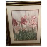 FRAMED PRINT OF LILIES - 22 X 26 '