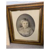 ANTIQUE PORTRAIT OF A CHILD - DATED 1906 - 30 X