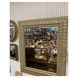 BEVELED FRAMED WALL MIRROR - 31 X 36 '