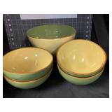 5 PIECE  VIETRI CERAMIC ITALIAN SALAD SET