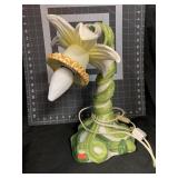 VINTAGE ITALIAN CERAMIC DAFFODIL DESK LAMP 15 '