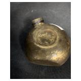 ANTIQUE POCKET CANTEEN OR FLASK 1 LID MISSING