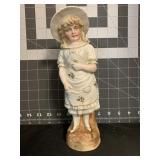 10 ' ANTIQUE PORCELAIN GIRL FIGURINE