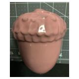 5.5 ' FRANKOMA PINK ACORN POTTERY WALL POCKET