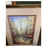 WHITE FRAME AND FRAMED PARIS PRINT - 20 X 24 '