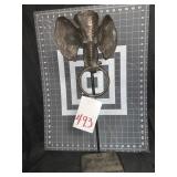 22 ' BRASS ELEPHANT COUNTER TOP TOWEL HOLDER