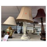 3 ASSORTED SIZE TABLE LAMPS
