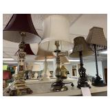 4 ASSORTED SIZE TABLE LAMPS