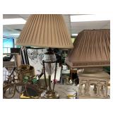2 DESIGNER LAMPS W/ CUSTOM SHADES