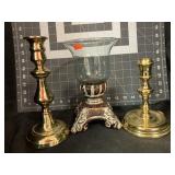 PAIR OF BALDWIN BRASS CANDLESTICKS & SOUTHERN