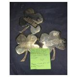 (3) 24K PLATED SHAMROCKS W/ IRISH BLESSINGS -