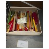 Box of miscellaneous candles