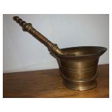 Brass Mortar and Pestal