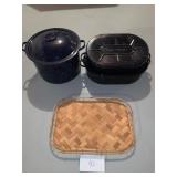 Enameled cooking pots