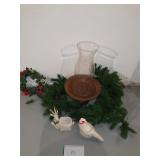 Holiday decor and walnut bowl