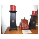 Decorative Candles and Jar