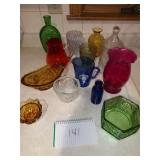 Colored Glass, Etched glass, Shirley Temple