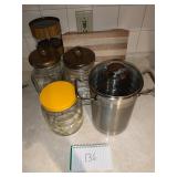 Cannisters and cutting board