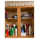 Cabinet of cleaning supplies