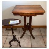 Antique table and modern tilt top